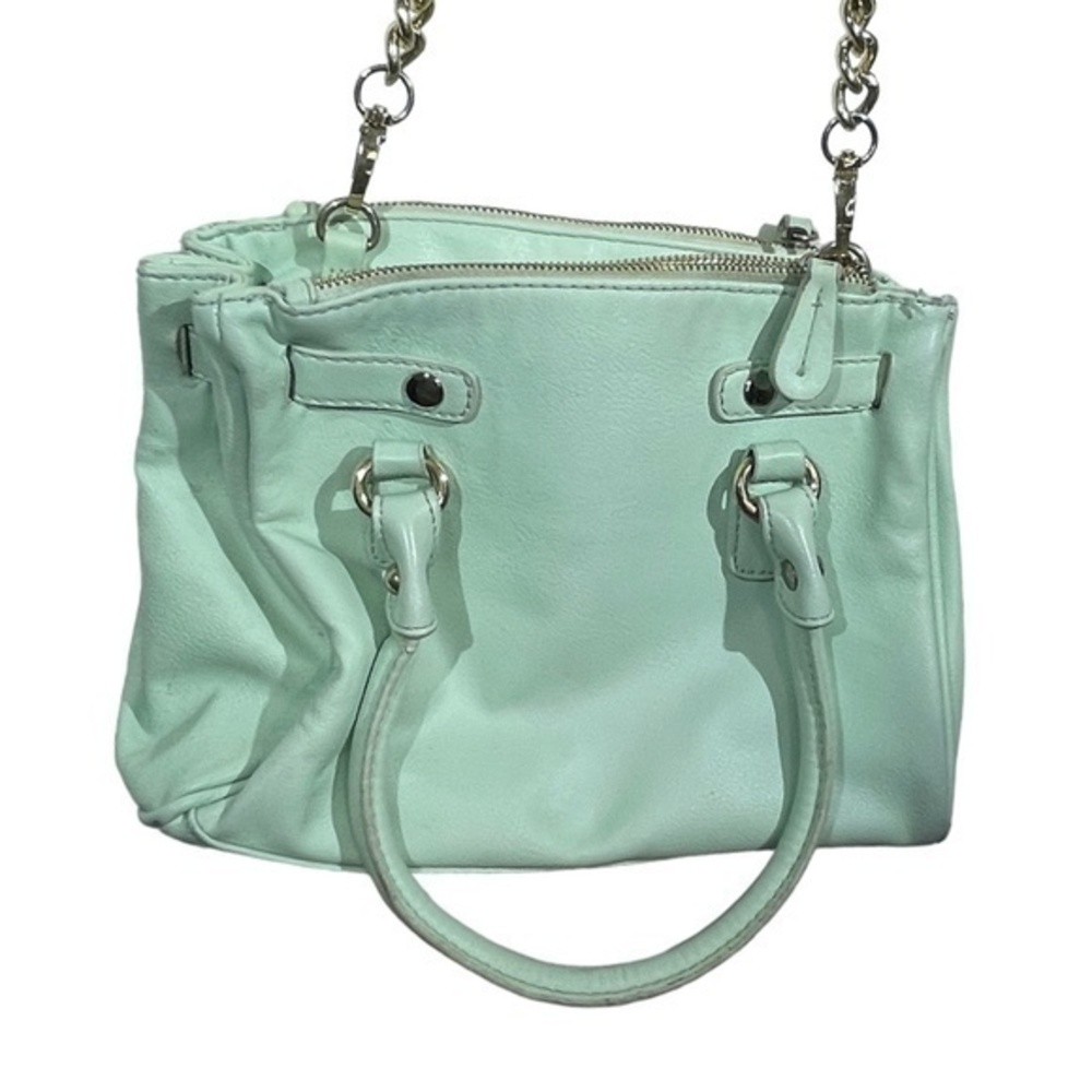 Aldo Vegan Purse Handbag Shoulder Strap Mint Green Pockets Medium